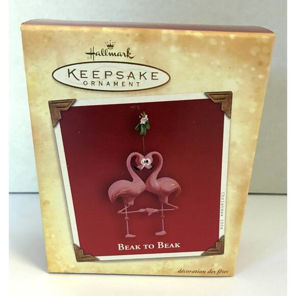 Hallmark Keepsake 2004 “Beak to Beak” Flamingos Ornament – Vintage - Picture 1 of 3